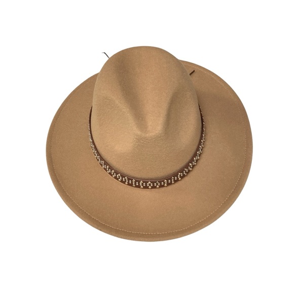 Felt Fedora Embellishment Studded Band Hat - Picture 10 of 14